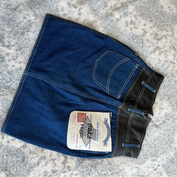 GIANFRANCO FERRE Vintage RARE 80s Denim Mini Skirt Oaks by Ferre - Picture 7 of 7
